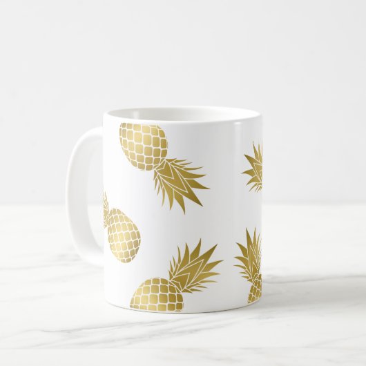 Moderne Imitate Gold Ananas Tasse (Vorderseite Links)