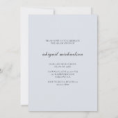 Moderne Imitate Gold Blue Gray Foto Graduation Par Einladung (Rückseite)