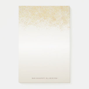 Moderne Imitate Gold Confetti - Personalisiert Post-it Klebezettel