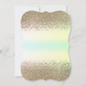 Moderne Imitate Gold Diamanten Iridesure Quinceañe Einladung (Rückseite)