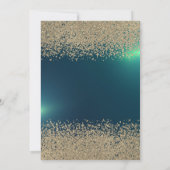 Moderne Imitate Gold Diamonds, Masquerade Quinceañ Einladung (Rückseite)