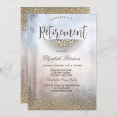 Moderne Imitate Gold Diamonds Metallische Altersvo Einladung (Vorne/Hinten)