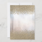 Moderne Imitate Gold Diamonds Metallisches Quincea Einladung (Rückseite)