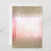 Moderne Imitate Gold Diamonds Ombre Quinceañera Einladung (Rückseite)