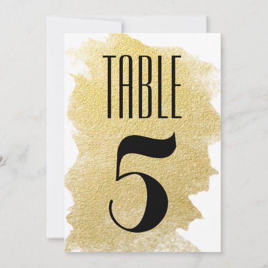 MODERNE IMITATE GOLD EINLADUNG (Vorderseite)