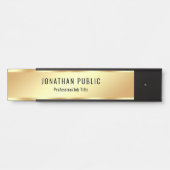 Moderne Imitate Gold Elegante Vorlage Custom Türschild (Vorderseite )