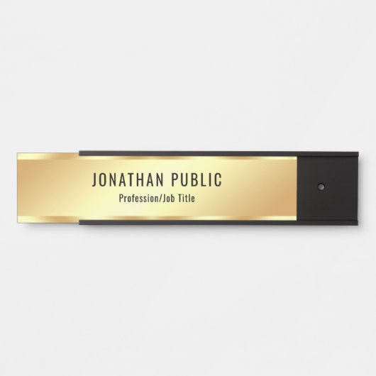 Moderne Imitate Gold Elegante Vorlage Custom Türschild (Vorderseite )