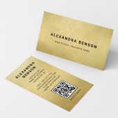 Moderne Imitate Gold Foil QR Code Visitenkarte