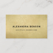 Moderne Imitate Gold Foil QR Code Visitenkarte (Rückseite)