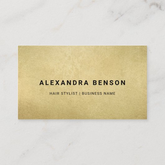 Moderne Imitate Gold Foil QR Code Visitenkarte (Rückseite)