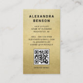 Moderne Imitate Gold Foil QR Code Visitenkarte (Vorderseite)