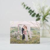 Moderne Imitate Gold Geometric Frame Hochzeit Viel Postkarte (Stehend Vorderseite)