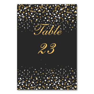 Moderne Imitate Gold Glitzer Konfetti Illustration Tischnummer