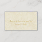 Moderne Imitate Gold Glitzern auf ElfenbeinPlatzka Platzkarte (Rückseite)