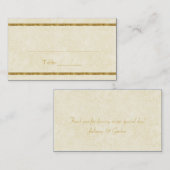 Moderne Imitate Gold Glitzern auf ElfenbeinPlatzka Platzkarte (Vorne/Hinten)