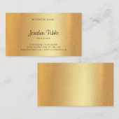 Moderne Imitate Gold Hand Script Elegante Vorlage Visitenkarte (Vorne/Hinten)