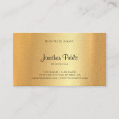 Moderne Imitate Gold Hand Script Elegante Vorlage Visitenkarte (Vorderseite)