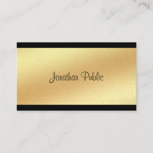 Moderne Imitate Gold Handschrift Text Cool Kalligr Visitenkarte