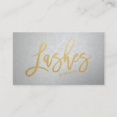 Moderne Imitate Gold Lashes Skriptabstimmung Terminkarte (Vorderseite)