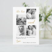 Moderne Imitate Gold Map Änderung des Fotos der Ad Dankeskarte (Stehend Vorderseite)