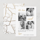 Moderne Imitate Gold Map Änderung des Fotos der Ad Dankeskarte (Vorne/Hinten)