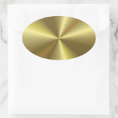 Moderne Imitate Gold Metallic Look Blank Template Ovaler Aufkleber (Tasche)