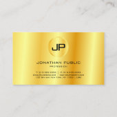 Moderne Imitate Gold Monogram Elegant Personalisie Visitenkarte (Rückseite)