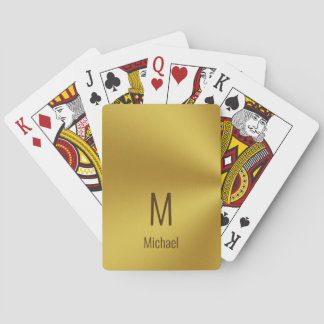 Moderne Imitate Gold Name und Monogramm Spielkarten