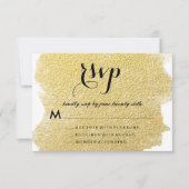 MODERNE IMITATE GOLD RSVP KARTE (Vorderseite)