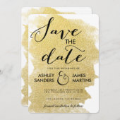 MODERNE IMITATE GOLD SAVE THE DATE (Vorne/Hinten)