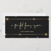 Moderne Imitate Gold-Script-Geschenkgutschein (Vorderseite)