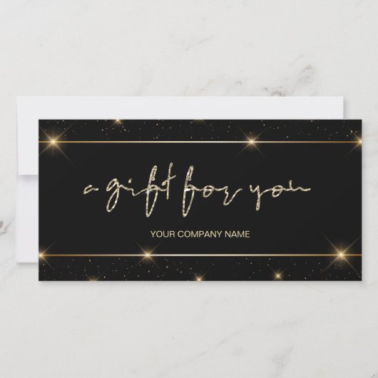 Moderne Imitate Gold-Script-Geschenkgutschein (Vorderseite)