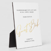 Moderne Imitate Gold Script Schildkröte Gästebuch  Fotoplatte (Seite)