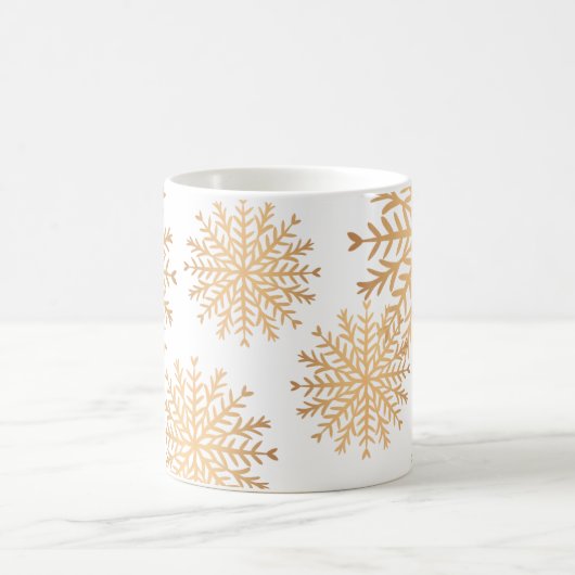 Moderne Imitate Gold Snowflake Muster Kaffeemaschi Kaffeetasse (Mittel)
