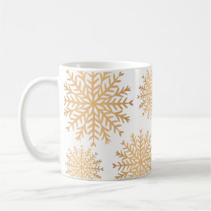 Moderne Imitate Gold Snowflake Muster Kaffeemaschi Kaffeetasse