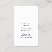 Moderne Imitate Gold Streifen Schwarze Schere Haar Visitenkarte (Rückseite)