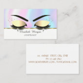 Moderne Imitate Gold Strips, Lashes, Holographie Visitenkarte (Vorne/Hinten)