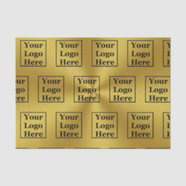 Moderne Imitate Gold-Vorlage Ihr Logo hier Seidenpapier