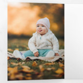 Moderne Imitate Gold Weihnachtsbaum Familie Multip Dreifach Gefaltete Karte (Innen Erste Seite)