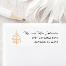 Moderne Imitate Gold Weihnachtsbaum Rücksendeadres