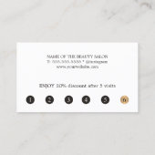 Moderne Imitate Gold Weißer Streifen Schönheit Treuekarte (Rückseite)