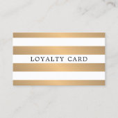 Moderne Imitate Gold Weißer Streifen Schönheit Treuekarte (Vorderseite)