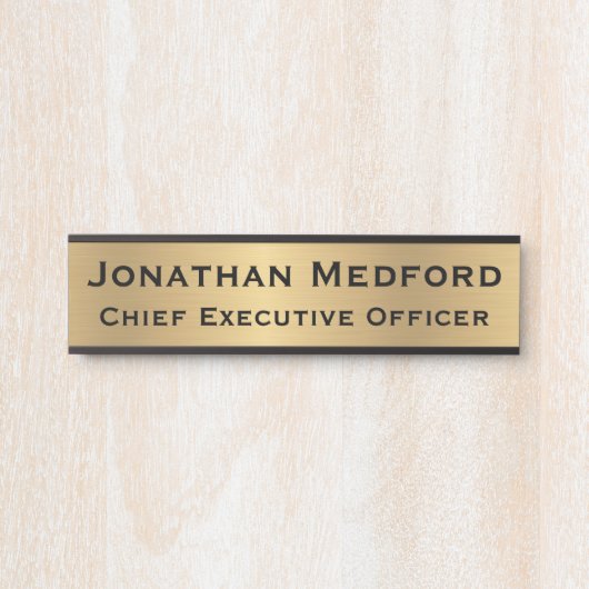 Moderne Imitate Gold Zeichen Türschilder Namenspla Türschild (Vorderseite )