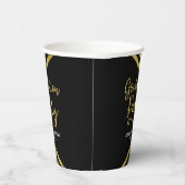 Moderne Imitate Gold Zickzack Graduation Party Pappbecher (Rechts)