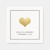 Moderne Imitate Goldene Foil Niedliches Herz Hochz