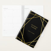 Moderne Imitate - Goldene Geometrie auf schwarz Planer (Anzeige)