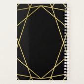 Moderne Imitate - Goldene Geometrie auf schwarz Planer (Rückseite)