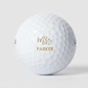 Moderne Imitate - Goldene Pinselstriche   Frau Golfball