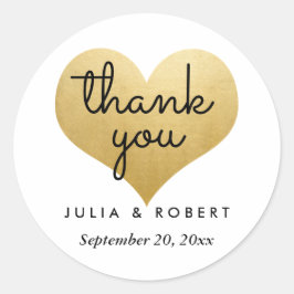 Moderne Imitate Goldenen Foil Herzstück Vielen Dan Runder Aufkleber