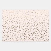 Moderne Imitate, goldfarbenes, rosa Spot-Muster Geschenkpapier Set (Vorderseite 2)